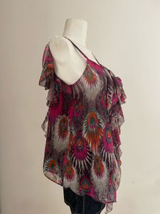 Colorful Ruffled Cami Top