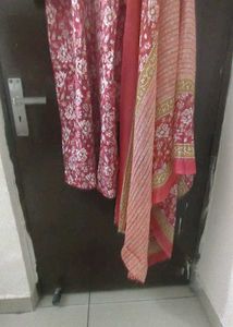 New Cotton Three Pcs Suit With Big Dupatta