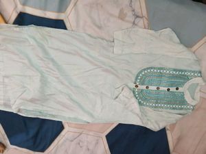 Light Green Embroidered Kurti