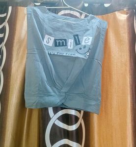 Grey Jacket And Crop Top