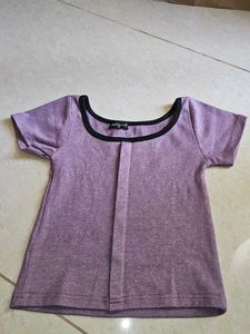 Purple Top with Black Trim