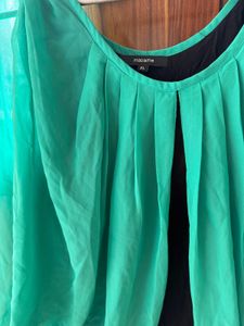Chic Aqua Green Sheer Sleeve Top