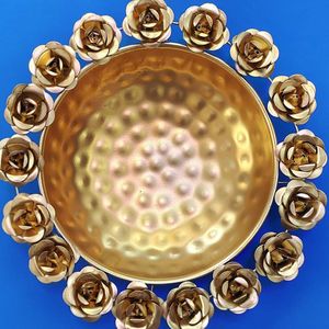 Golden Floral Bowl