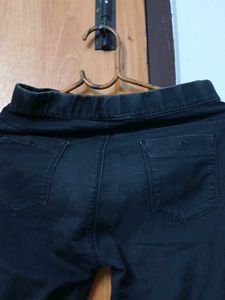 Faded Black Jeggin For Girls