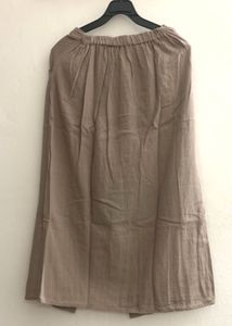Brownish Button-Down Midi Skirt