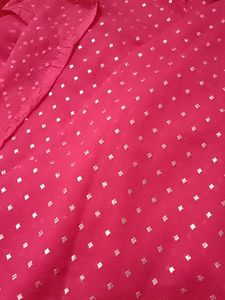 Pink Golden Work Part Wear Duppata