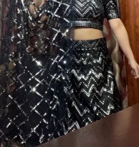 Black Colour Lehenga