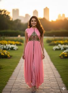 Pintrest Elegant Pink Ethnic Gown