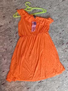 orange mini dress One Shoulder 🧡🧡🧡