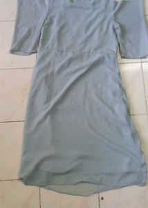 flutter sleeves grey Dress