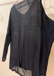 Loose Black Knitted Top 🖤