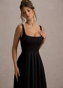 Black fit and flare dress