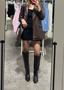 Leather Blazer From Savana ( New)