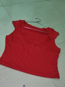 Red Sleeveless Top