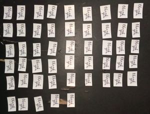 Thank You Rectangular Sticker ((50 Piece))