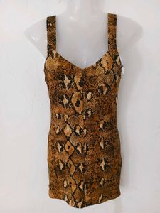 ZARA SNACK PRINT BODYCON DRESS