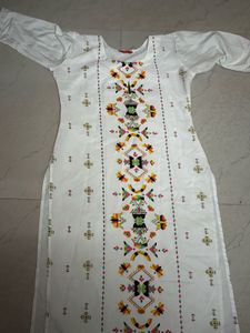 White Printed Kurti