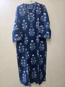 Indigo Cotton Kurta