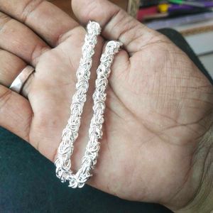 91Pure Silver Hollow Chain ⛓️ Bracelet Unisex