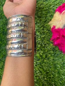 Silver Oxadised Navratri Bangles