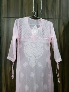Light Pink Chikankari Kurti