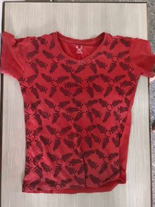 Super Kids Boys T Shirt In Red Colour