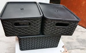 Plastic Medium Size Basket With Lid