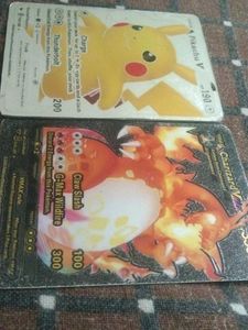 Charizard V Evolution Card Gold
