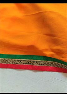 Orange  Saree with blouse pc
