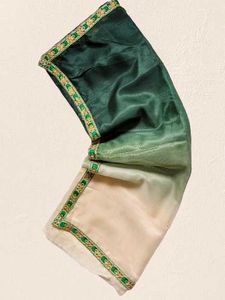 Ombre Effect Cream Green Saree