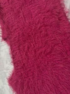 Hot Pink Fluffy Sweater – Cozy &amp; Stylish