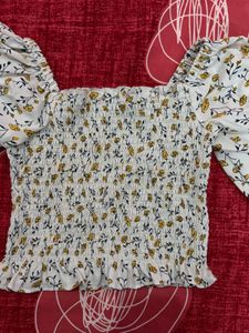 Floral Print Crop Top