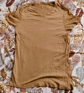 Brown V-Neck T-Shirt