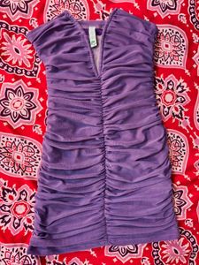 [Newme Ruched Mini Bodycon Dress]