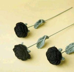 Crochet Black Rose 🖤