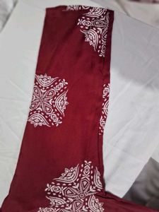 Maroon Printed Kurti