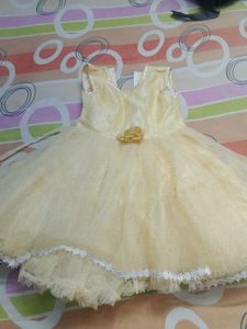 Frock For Baby ,Cream Colour