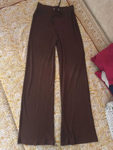 Brown Ribbed Knit Set