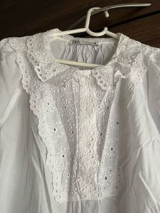 Peter pan collar zara top
