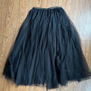 black mesh skirt