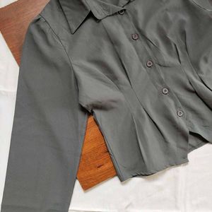 Elegant Gray Long Sleeve Shirt