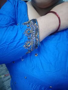 Blue Embroidered Kurta Set