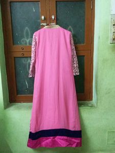 Beautiful Pink Long Kurti Size L