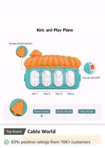 Musical Keyboard Play Mat &amp; Baby Gym Mat