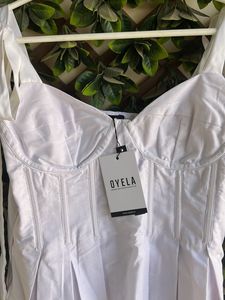 White Tie Shoulder Corset Top