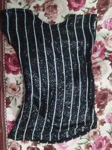 Striped Sequin Top