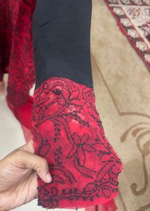 Lucknowi Kurta Set With Cotton Attached Inner