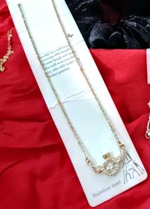 Cute Winged Crystal Necklace