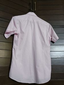 Louis Quatorze Men Pink Checks Half Sleeve Shirt