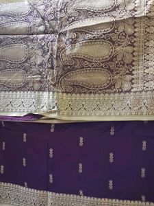 Part wear Purple Saree